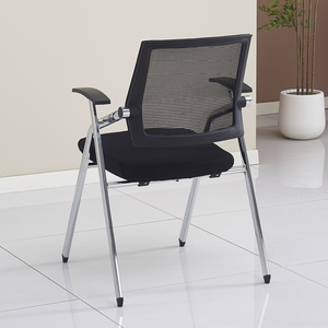 Modern Fabric Executive Office Study Table Chair with <b>Writing</b> <b>Pad</b> for Training Room - Product Image 4
