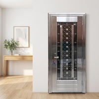 SUNZION Luxe Acier Inoxydable 304 Moderne Anti-Vol Extérieur Entrée d'Appartement Hall Résidentiel Ouverture Manuelle Haute Sécurité