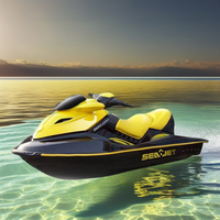 Vente chaude Nouveau 1400cc Eau Moto Jet Ski 2 Places Haute Vitesse Jouer Bateau À Moteur 4 Temps Moteur Vitesse Bateau