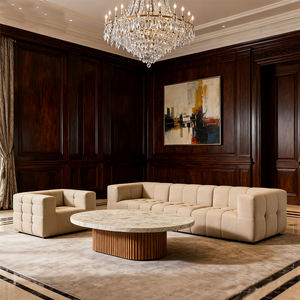 घर के लिविंग रूम सोफे सेट लक्जरी रिसॉर्ट लिविंग रूम सोफा बिस्तर आधुनिक विला लिविंग रूम फर्नीचर अपार्टमेंट लॉबी होटल लॉबी - Product Image 4