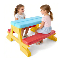 Ensemble table et chaises pliantes en PE pour enfants, écologique, pour intérieur et extérieur, mobilier pour enfants pour la maternelle, la maison de jeux et les attractions