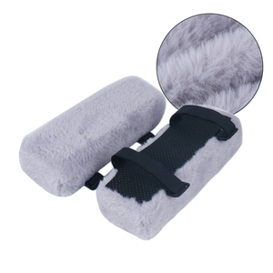 Venta al por mayor, cómodo, antideslizante, funda de piel de conejo, cojín de espuma, ergonómico, silla de oficina, reposabrazos, reposabrazos de espuma viscoelástica - Product Image 4