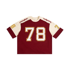 Dreaming Lion Herren Chao Marke Kontrast-Eishockey-T-Shirt Atmungsaktiv 270G Nylon/Kaschmir Spleißmuster Kurzarm für - Product Image 6