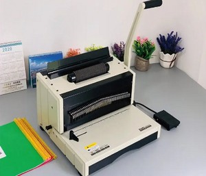 MC8702 Desktop Metal Plastic Single Loop Coil Spiral <strong>Binding</strong> <strong>Machine</strong> with Electric <strong>Binding</strong> Manual Punching - Product Image 3