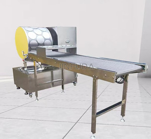 Feuille de rouleau à ressort électrique ou à gaz Machine à emballer les œufs Feuille de <span class=keywords><strong>pâtisserie</strong></span> pour gâteau de canard rôti Mille Crepe Popiah Skin Making Equipment - Product Image 5