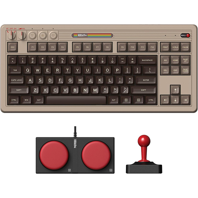 87 Keys Bt Hot Swappable Wireless Gaming Keyboard Dual Super Buttons 8bitdo Retro C64 Mechanical Keyboard For Windows/android -