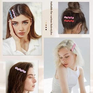 Pinces à cheveux ondulées en acétate de style coréen faites à la main pour femmes, imprimé écaille de tortue et léopard, accessoires de fête pour franges et cheveux latéraux, emballage carton - Product Image 2