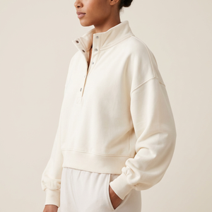 <span class=keywords><strong>Felpa</strong></span> <span class=keywords><strong>Oversize</strong></span> da Donna OEM <span class=keywords><strong>Verde</strong></span> Menta con Pois Gialli, Maglione a Girocollo a Maniche Lunghe Casual - Product Image 2