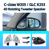 Speaker Audio Mobil 64 Warna LED 4D Rotating Tweeter Ambient Light untuk Mercedes-Benz C-Class W205 GLC X253 Upgrade