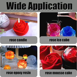 Antiadhésif 3D Rose Fleur Bougies <span class=keywords><strong>Silicone</strong></span> Savon Moules <span class=keywords><strong>Pour</strong></span> Bricolage <span class=keywords><strong>Résine</strong></span> Époxy Rose Boule <span class=keywords><strong>Silicone</strong></span> Glace <span class=keywords><strong>Moulage</strong></span> Bougie Moule - Product Image 6