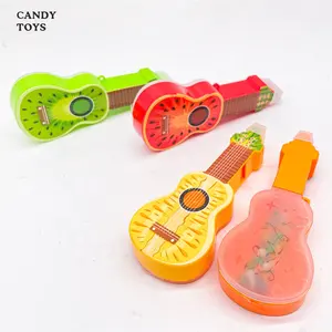 Plástico mini tamanho recipiente para açúcar colorido guitarra caixa para doces brinquedos promoção venda