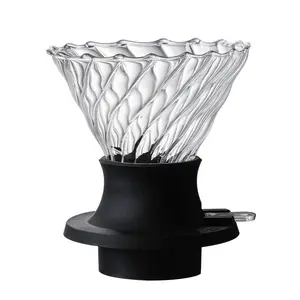 Dripper Switch Glass Pour Over Coffee Maker V Shape Drip Coffee Dripper and Filters V02