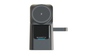 Chargeur sans fil magnétique pliable 3-en-1 15W QC3.0/PD Type-C à charge rapide avec protection OVP pour téléphone portable et montre connectée