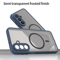 Étui de téléphone magnétique en TPU PC mat givré pour Samsung Galaxy S25 FE A17 A07, résistant aux chocs, coque rigide