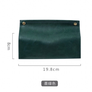 Boîte à mouchoirs sur mesure de style minimaliste moderne, boîte à mouchoirs de salon pour bureau, sac à mouchoirs en cuir PU. - Product Image 4