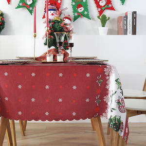Nouvelle <span class=keywords><strong>nappe</strong></span> de table personnalisée imprimée, <span class=keywords><strong>nappe</strong></span> de Noël pour décorer les tables - Product Image 4