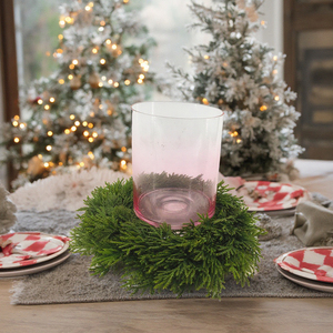 सबसे अच्छा बेच त्योहार उत्सव के लिए हरी पत्ती पुष्पांजलि देवदार पुष्पांजलि मोमबत्ती सर्कल - Product Image 6