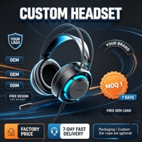 Casque de jeu filaire circum-auriculaire RGB avec commande tactile et son surround Hi-Fi pour audiophiles