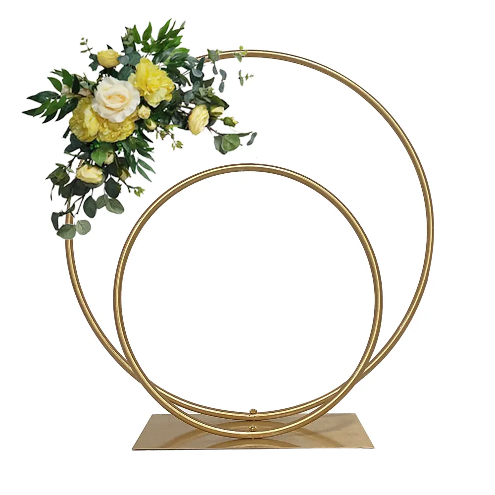 חתונה ברזל יצוק פרח stand חתונת קישוט להציב מתכת עגול פרח stand