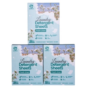 SANYUAN Custom Fresh Linen Scent Water Dissolved <b>Laundry</b> Soap Strips Deep Anti Mite Biodegradable <b>Laundry</b> Cleaning Sheets - Product Image 6