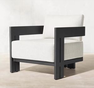 सबसे अच्छा आधुनिक आउटडोर फर्नीचर सेट मौसम प्रतिरोधी एल्यूमीनियम धातु उद्यान लाउंज सोफे विला छत आंगन अपार्टमेंट के लिए - Product Image 2