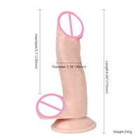XISE Consoladores Clásicos de PVC de 17 cm, Consoladores Realistas Súper Baratos, Juguetes Sexuales de Plástico, Pene para Mujeres