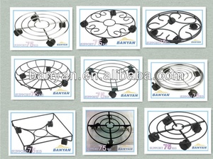 Venta caliente de muebles de 4 ruedas Moving Cup <span class=keywords><strong>Dolly</strong></span> con base de flores <span class=keywords><strong>Tri</strong></span> <span class=keywords><strong>Wheel</strong></span> Powder Coated para uso doméstico y en el jardín - Product Image 5