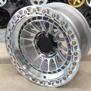 Rines de Carreras Forjados Plateados 8x170 8x180 6x135 6x139.7 8x6.5, Rines Personalizados con Beadlock para Camioneta, Rines Forjados Cóncavos Profundos para Todoterreno - Product Image 2