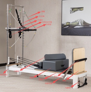 Equipo de Pilates, Reformer de Pilates con Torre, Blanco, Shorty, Reformer de Pilates de Aluminio con Torre, Equipo de Gimnasio - Product Image 6