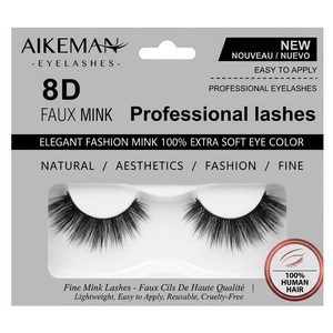 Paire de faux cils en <span class=keywords><strong>bande</strong></span> avec boîte de luxe - Cils 3D spectaculaires en faux vison pour maquillage de mariage au Moyen-Orient - Product Image 5
