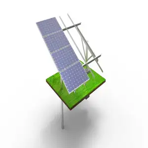 PV 단일 열 접지 태양 전지 패널 장착 랙 시스템