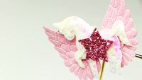 Pince à cheveux personnalisée en métal avec nœud licorne et étoile Pince à cheveux avec ailes d'ange scintillantes pour enfants Accessoires adorables pour chevaux avec paillettes