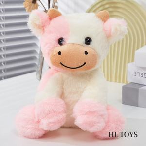 Peluche di Mucca Sorridente Carina, Morbida, in Posizione Seduta/In Piedi, Stile Cartone Animato, per Negozi di Regali e Macchine Artiglio, per Bambini - Ingrosso di Fabbrica - Product Image 3