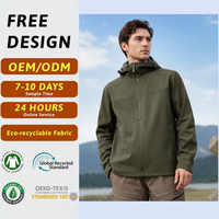 Chaqueta Softshell con Capucha y Cuello Alto Delgado con Logotipo Personalizado, Tejido Técnico Verde Resistente, Impermeable y Cortavientos, Fabricante con 20 Años de Experiencia