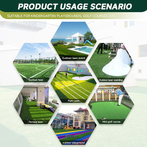 Gazon synthétique en rouleau, fausse herbe pour extérieur, jardin, gazon artificiel vert, herbe synthétique artificielle - Product Image 4