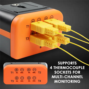 Medidor de Termopar Tipo K con Instrumento de Temperatura de 4 Canales, Capacidad de Registro de 48K, Registro de Datos y Salida CSV - Product Image 2