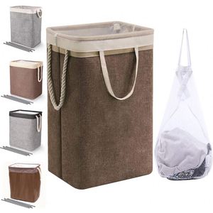 Collapsible Large Laundry <b>Hamper</b> Dirty Clothes Organizer Tall Laundry Basket With Removable Bag - Product Image 6