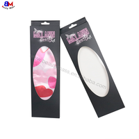 Boîtes pliantes en papier pour accessoires capillaires, design personnalisé, prix de gros, emballage de luxe pour foulards en satin, durags et bonnets avec fenêtre