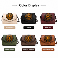 Sac bandoulière vintage pour femme, sac de créateur en cuir PU gaufré à motif floral, sac à l'épaule rétro, vente en gros OEM ODM 20 pièces