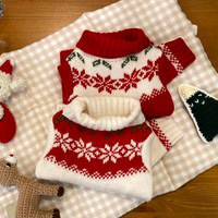 Vente en gros de vêtements de noël pour animaux de compagnie, pull d'hiver tricoté de styliste pour chien, pull de noël pour chien