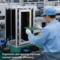 Estante de Almacenamiento de PCB Conductivo Haoputon, Estante de Carga y Descarga Antiestático para Almacenamiento de Placas Electrónicas