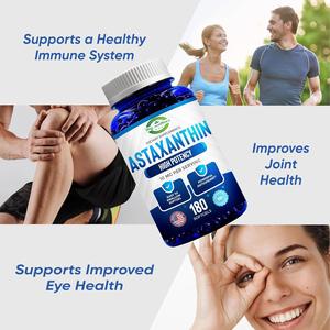 Suplemento antioxidante para pele saudável, olhos e articulações, cápsulas macias de Astaxantina, fonte de microalgas frescas - Product Image 5