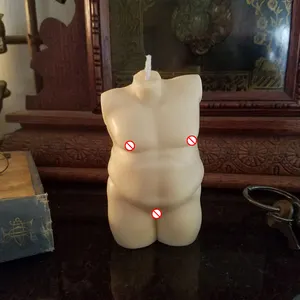 Chubby Nieuwigheid Mannelijke Naakte Torso Vader Body Vormige Soja Wax Geurkaars