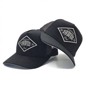 Casquette de camionneur personnalisée avec broderie de logo, faible MOQ, OEM, dos en maille, fermeture snapback, qualité supérieure, fabrication de casquettes - Product Image 1