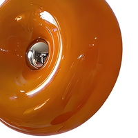 Lampe de bureau en verre orange, lampe de table LED avec interrupteur pour café, bar, chambre à coucher