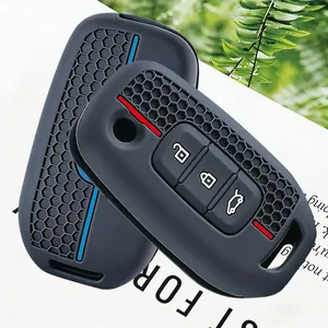 Étui de clé de voiture en silicone souple de qualité supérieure pour Renault Kwid 2023 Trafic Clio Kadjar Clio 5 Captur Arkana Sandero Stepway Logan <span class=keywords><strong>Twingo</strong></span> - Product Image 3