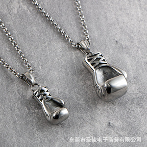 <b>Titanium</b> Steel Boxing Glove Pendant Necklace For Men SP491 SP901 Gift Jewelry - Product Image 1
