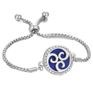 สร้อยข้อมือจี้น้ำหอมสเตนเลสสตีลทรงเรขาคณิตทันสมัยประดับคริสตัล - Product Image 1