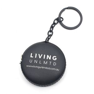 Brown Square <b>Pocket</b> Measure Tape Soft Double <b>Scale</b> PU Leather Custom Body Tape Measure Retractable with Logo - Product Image 3