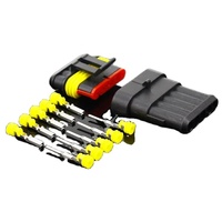 Kit de 2 à 5 ensembles de connecteurs électriques étanches AMP Super Seal à 2, 3, 4, 5 ou 6 broches, 220V, pour usage automobile